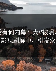 速看背后有何内幕？大V被曝八卦，人人影视刷屏中，引发众怒