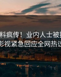 深夜猛料疯传！业内人士被指揭秘，人人影视紧急回应全网热议不断
