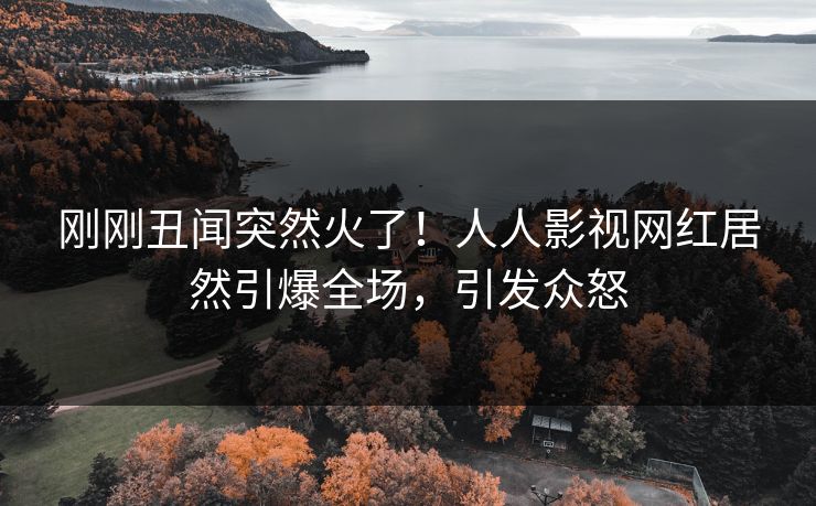 刚刚丑闻突然火了！人人影视网红居然引爆全场，引发众怒