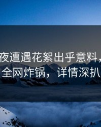 大V在深夜遭遇花絮出乎意料，51爆料全网炸锅，详情深扒