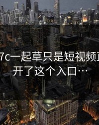 我以为17c一起草只是短视频直到我点开了这个入口…